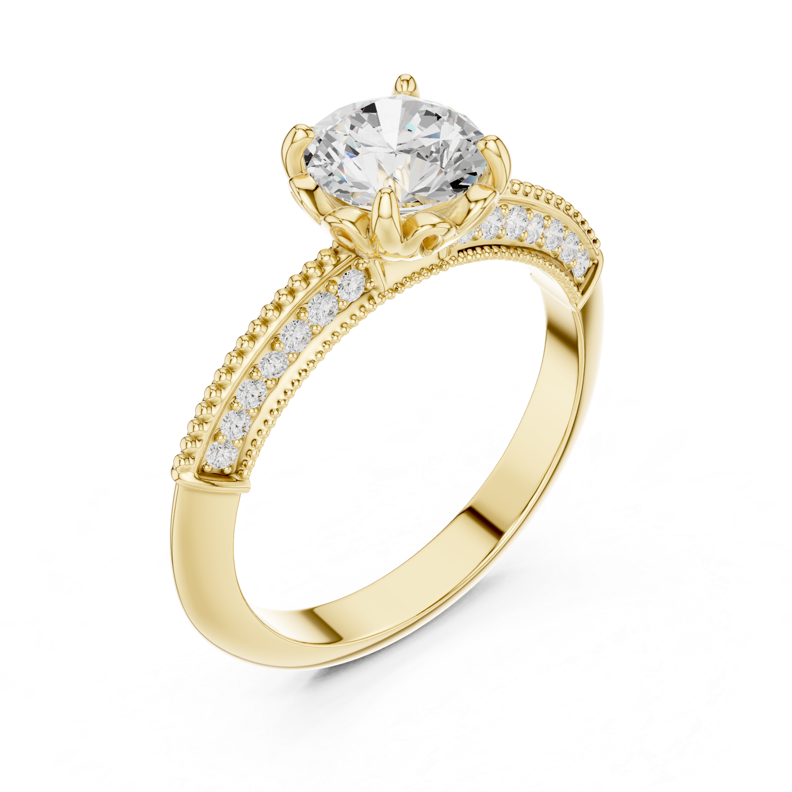 Odelia Oval Cut Pave Lab Grown Diamond Ring