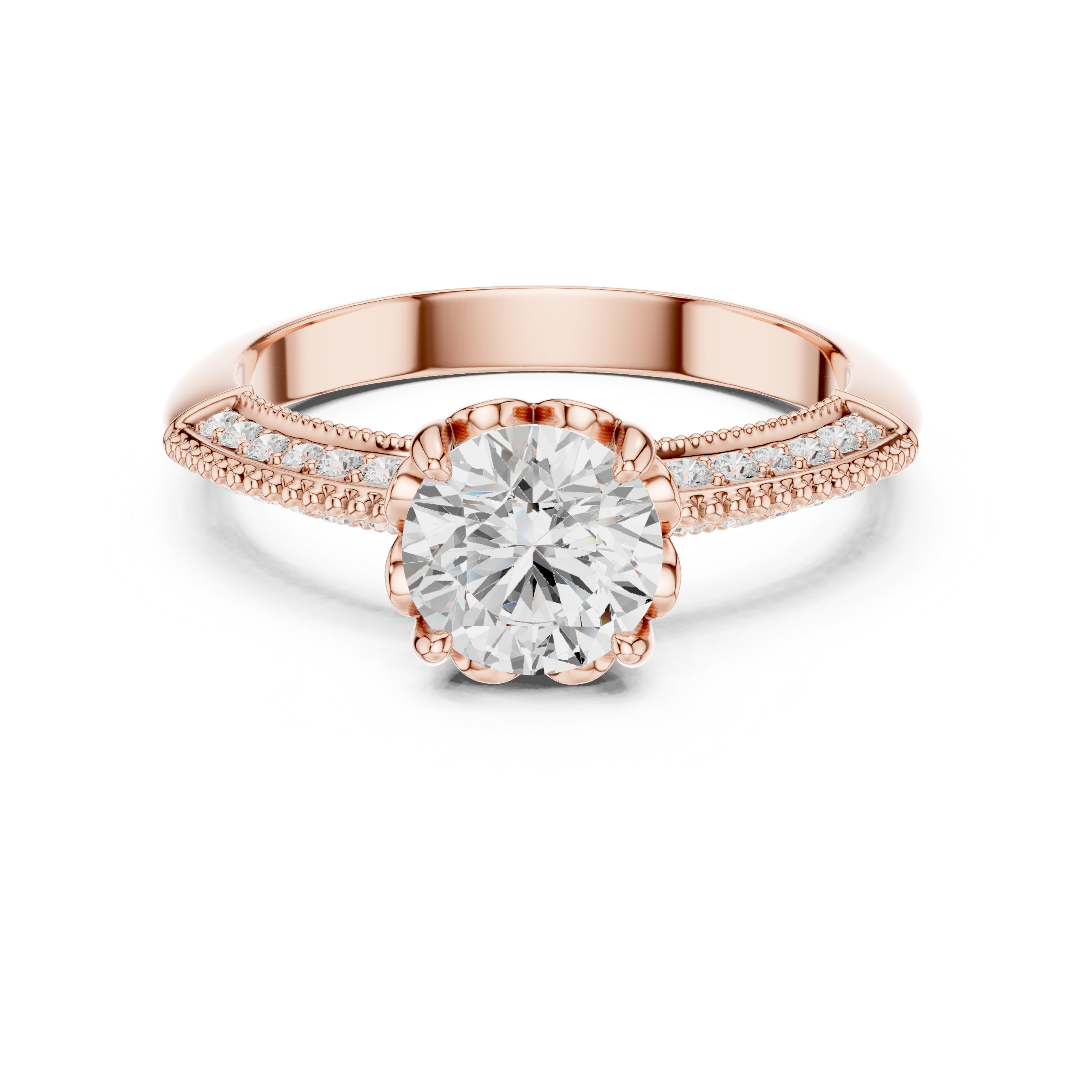Odelia Oval Cut Pave Lab Grown Diamond Ring