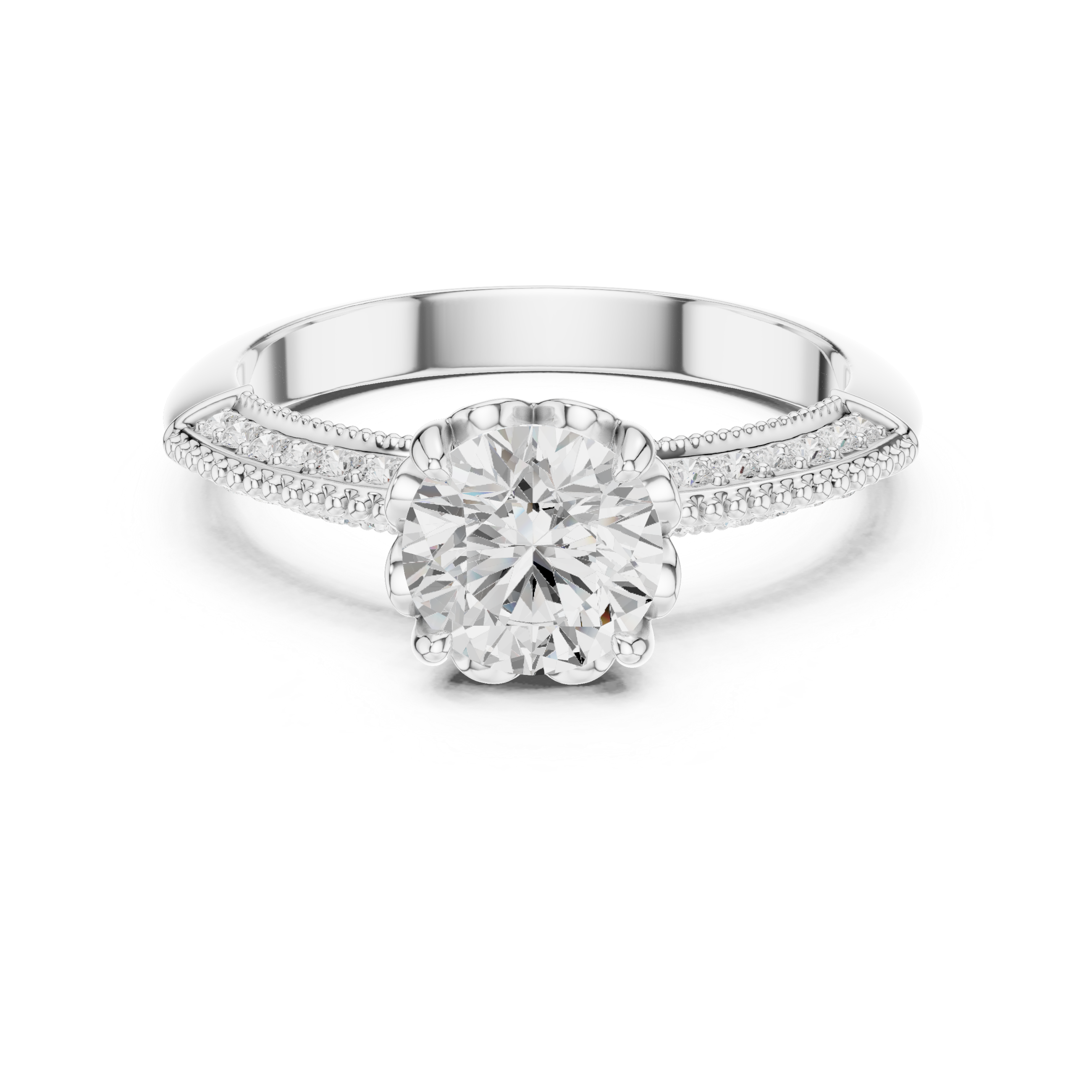 Odelia Oval Cut Pave Lab Grown Diamond Ring