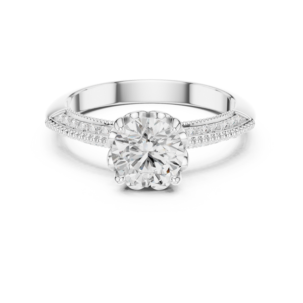 Odelia Oval Cut Pave Lab Grown Diamond Ring