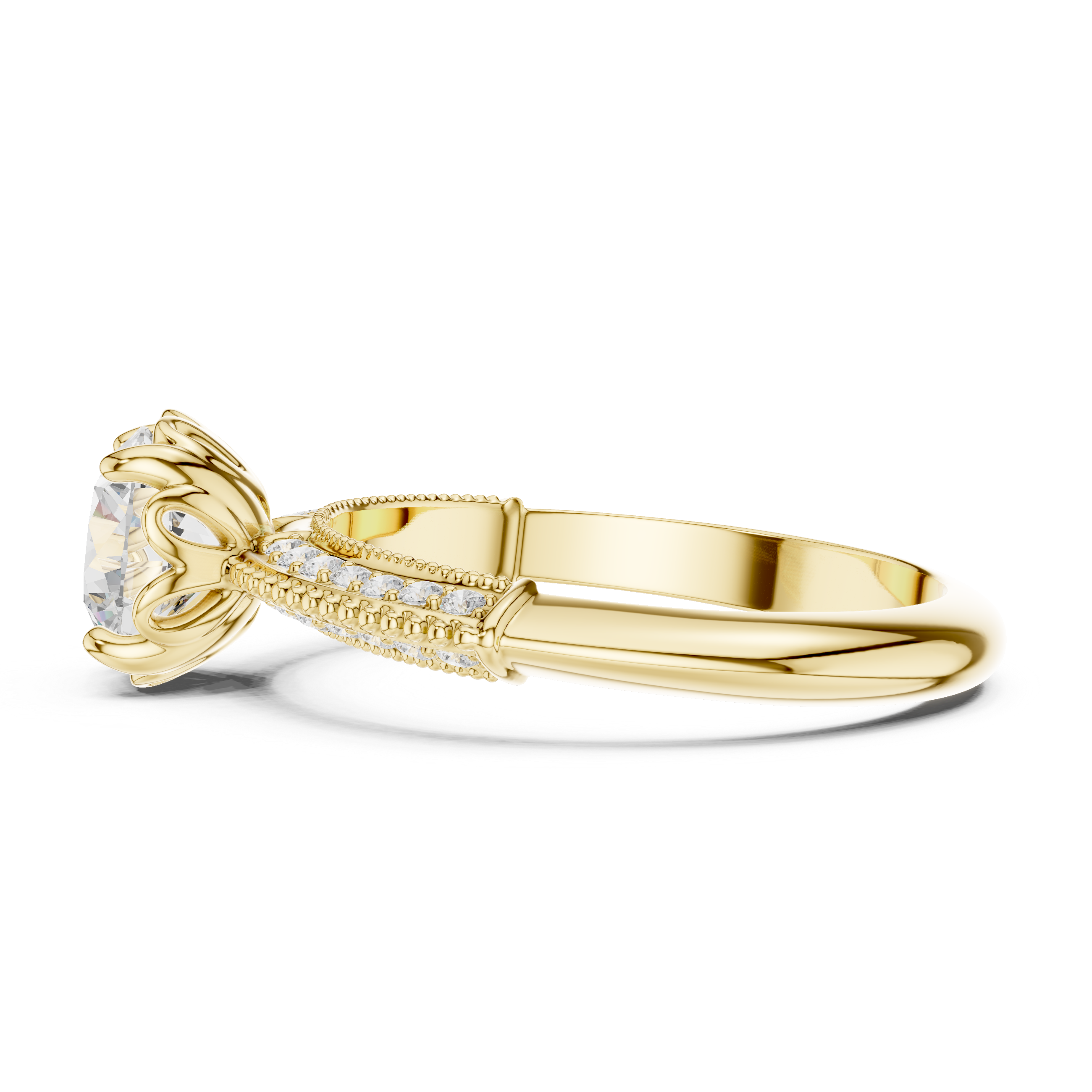 Odelia Oval Cut Pave Lab Grown Diamond Ring