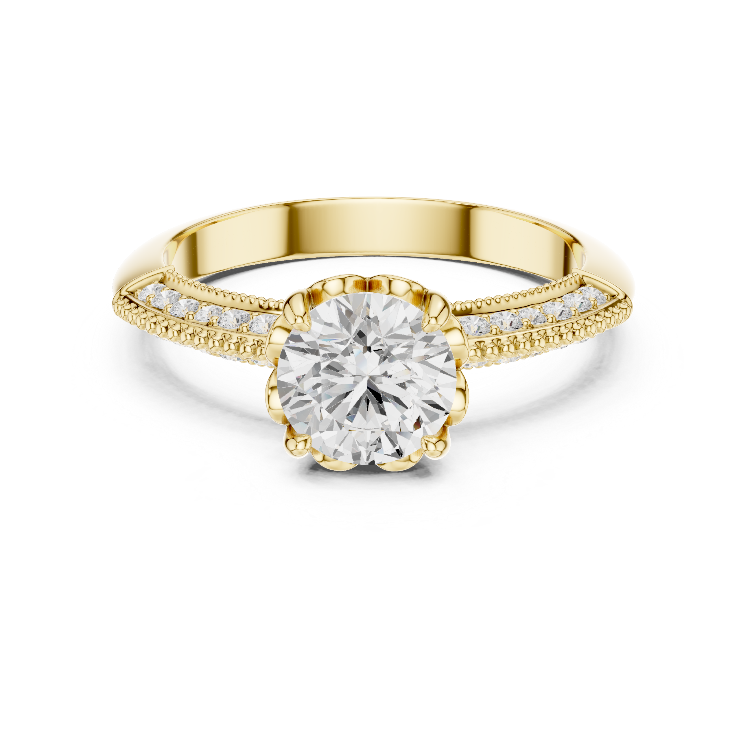 Odelia Oval Cut Pave Lab Grown Diamond Ring
