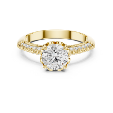 Odelia Oval Cut Pave Lab Grown Diamond Ring