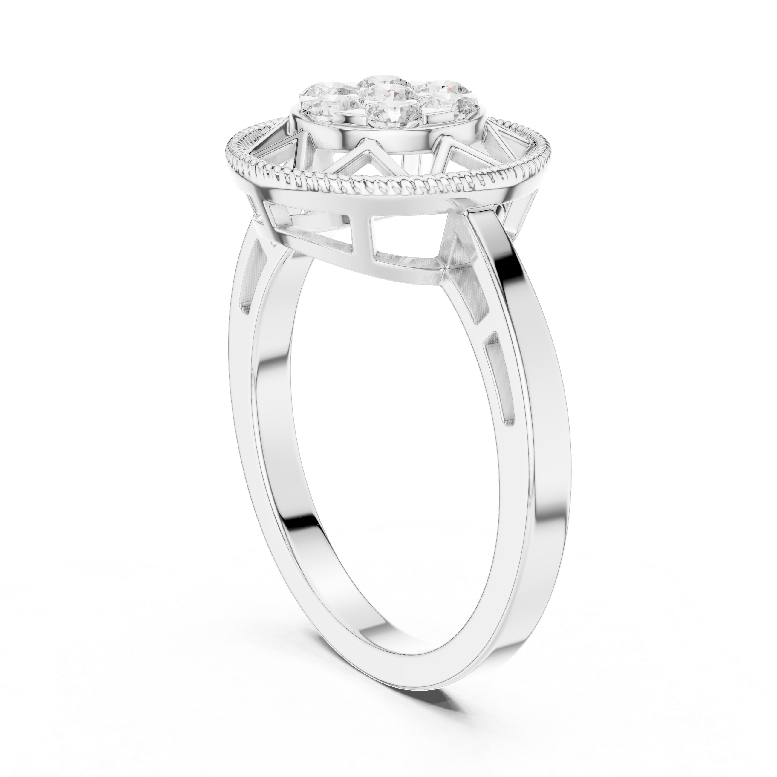 Lark Pear Shape Bezel Set Lab Grown Diamond Ring