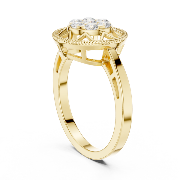 Lark Pear Shape Bezel Set Lab Grown Diamond Ring