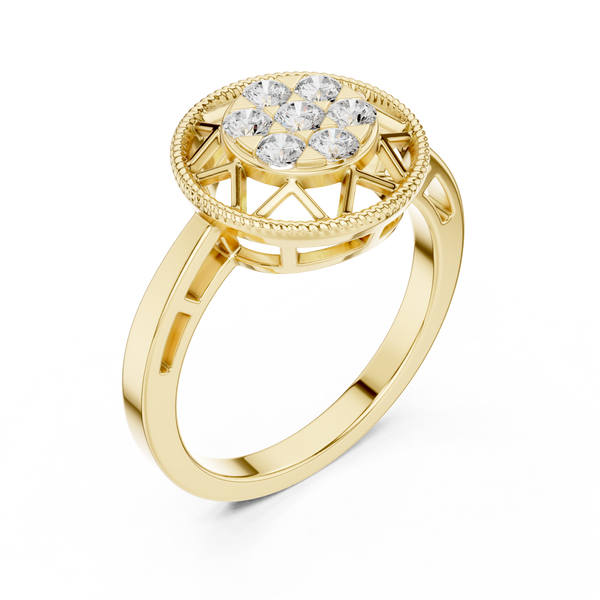 Lark Pear Shape Bezel Set Lab Grown Diamond Ring