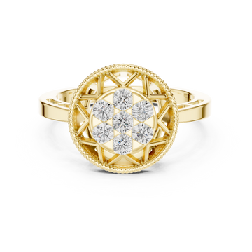 Lark Pear Shape Bezel Set Lab Grown Diamond Ring