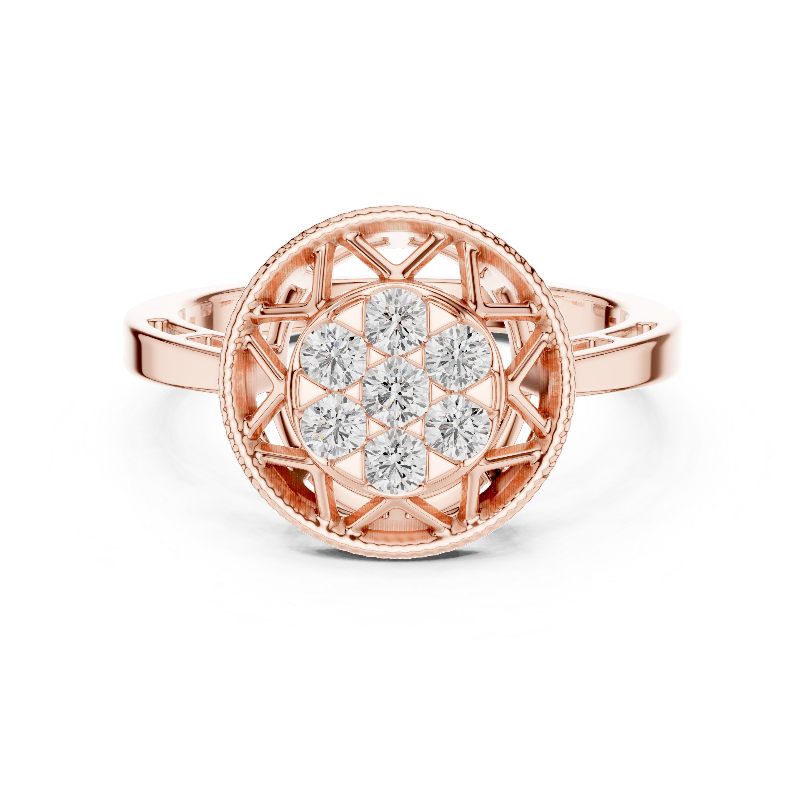 Mira Star Cut Halo Lab Grown Diamond Ring