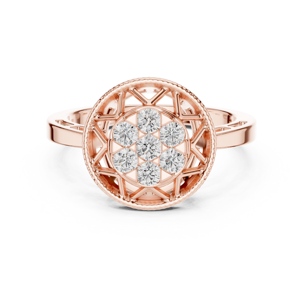 Mira Star Cut Halo Lab Grown Diamond Ring