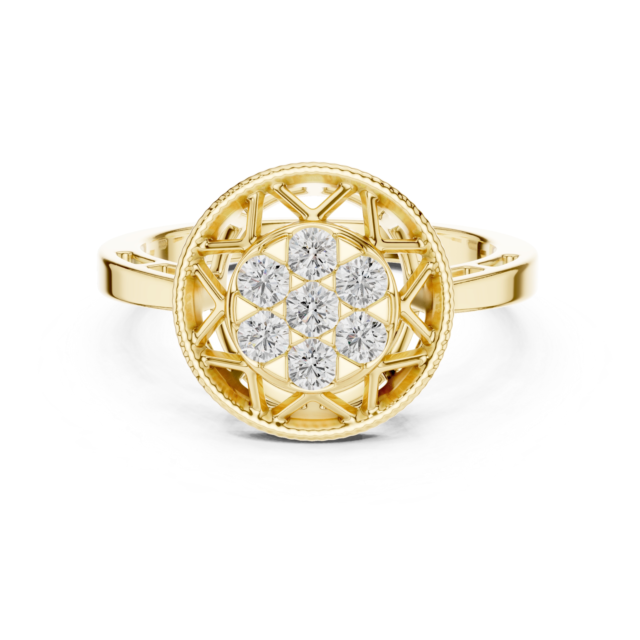 Mira Star Cut Halo Lab Grown Diamond Ring