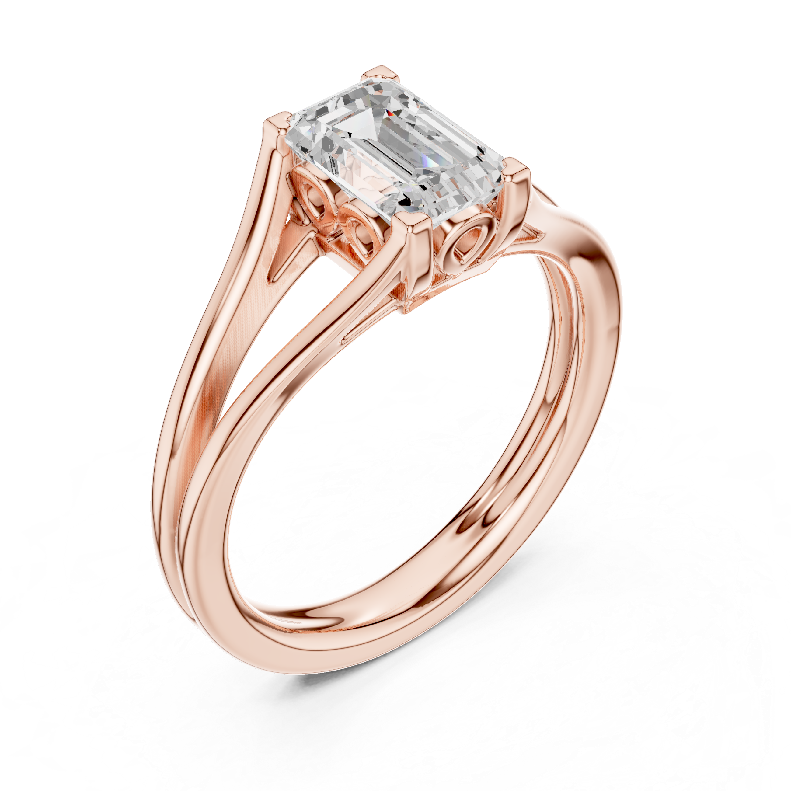 Opulent Round Brilliant Six Prong Lab Grown Diamond Ring