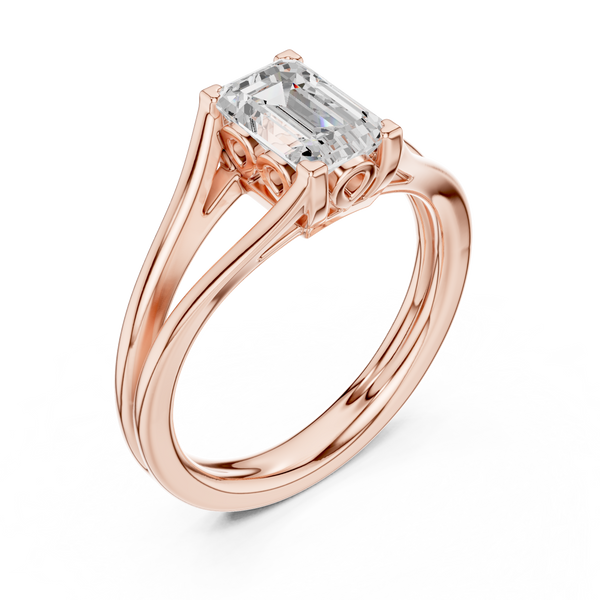 Opulent Round Brilliant Six Prong Lab Grown Diamond Ring