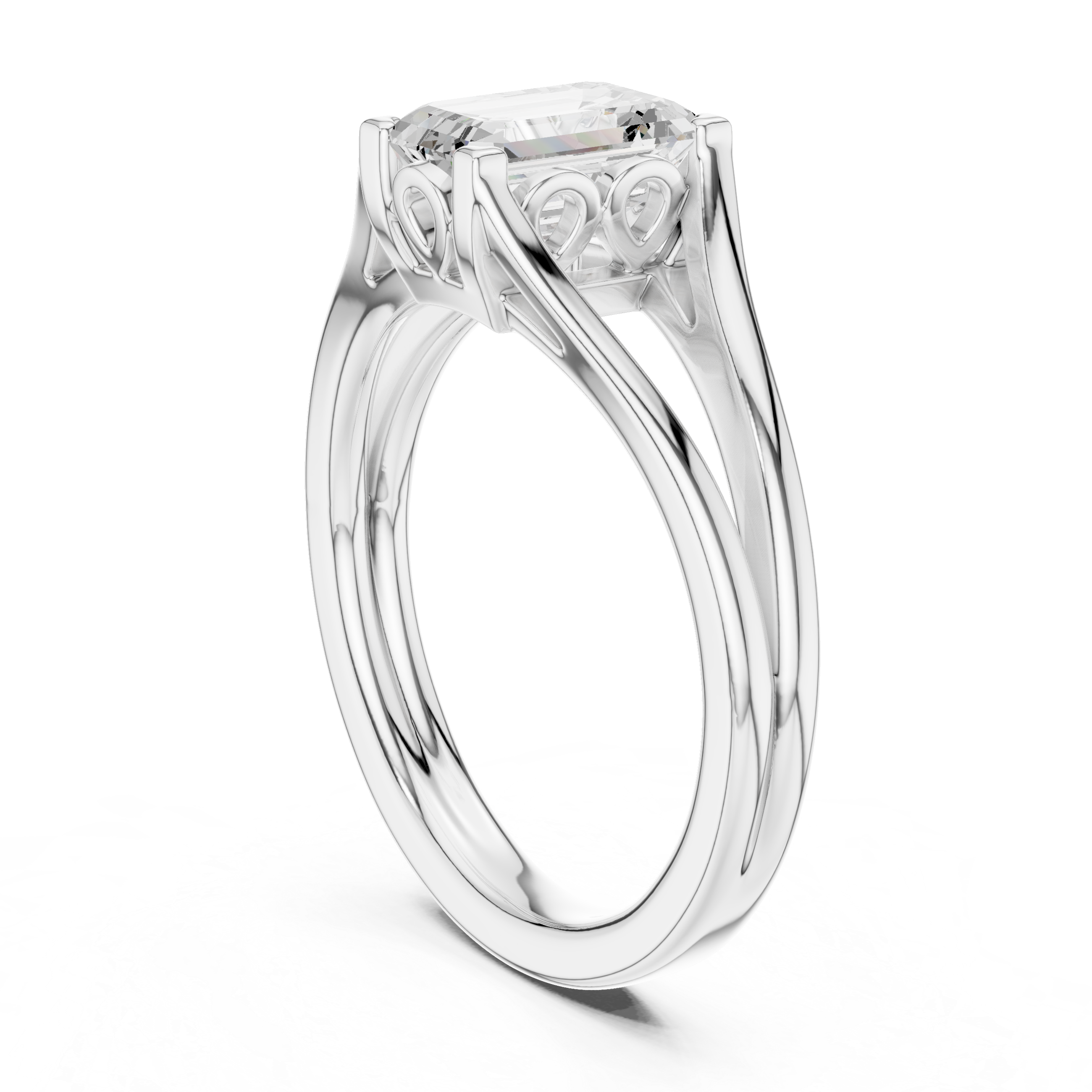 Opulent Round Brilliant Six Prong Lab Grown Diamond Ring