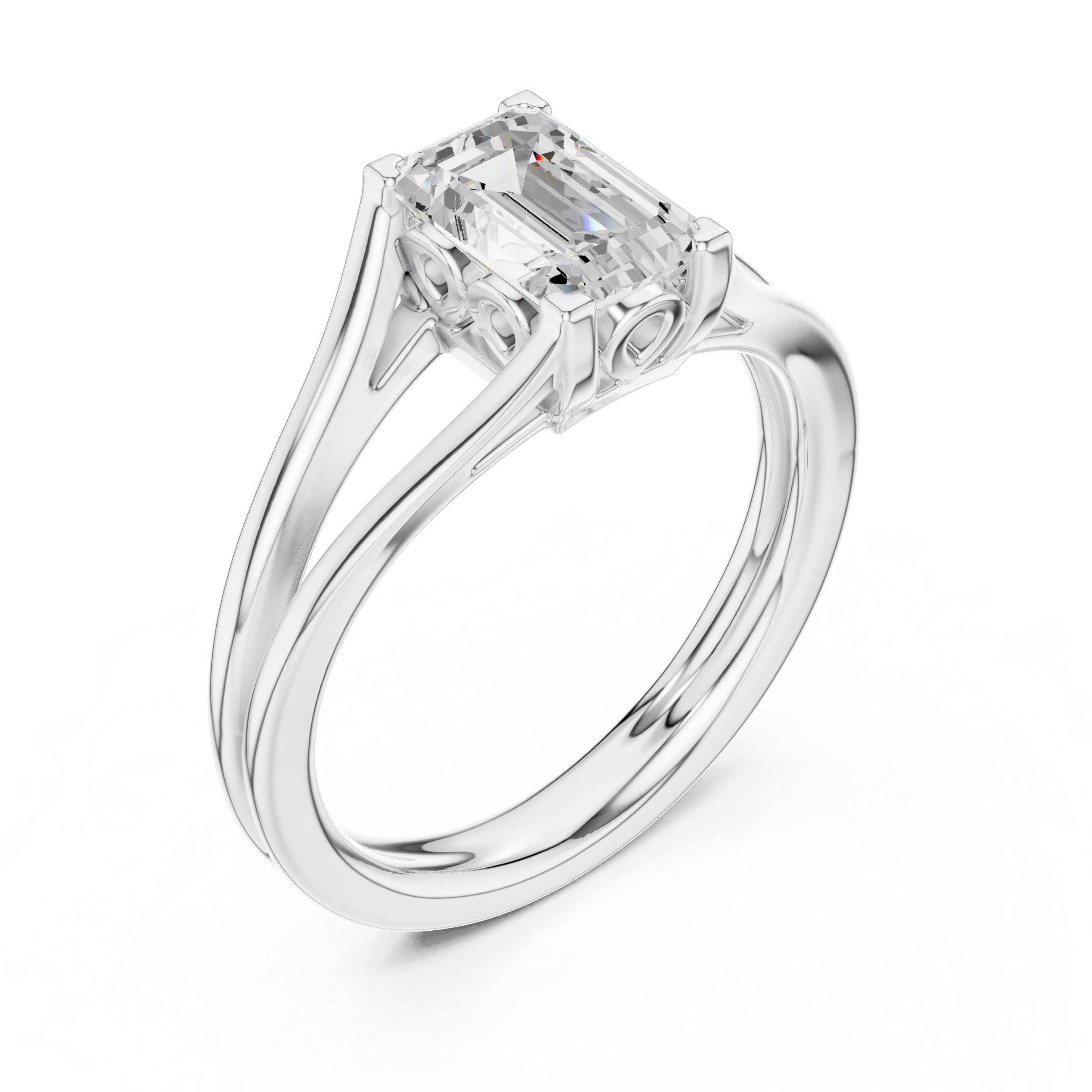 Opulent Round Brilliant Six Prong Lab Grown Diamond Ring