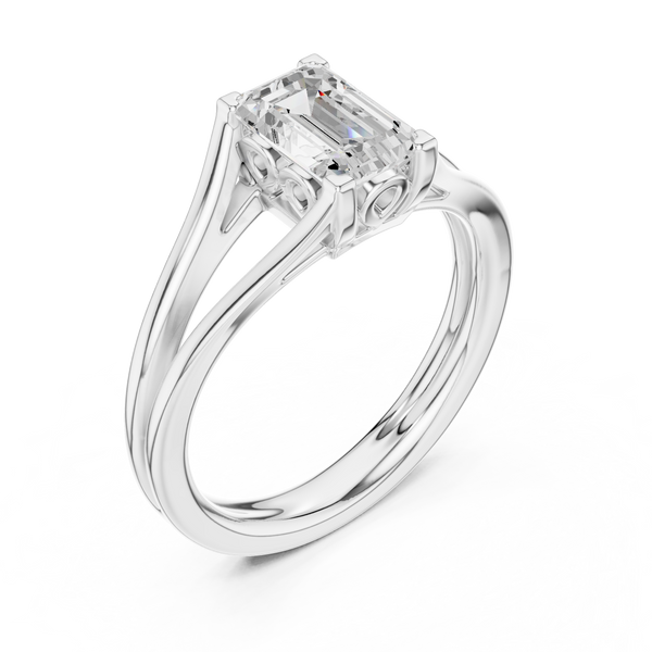 Opulent Round Brilliant Six Prong Lab Grown Diamond Ring