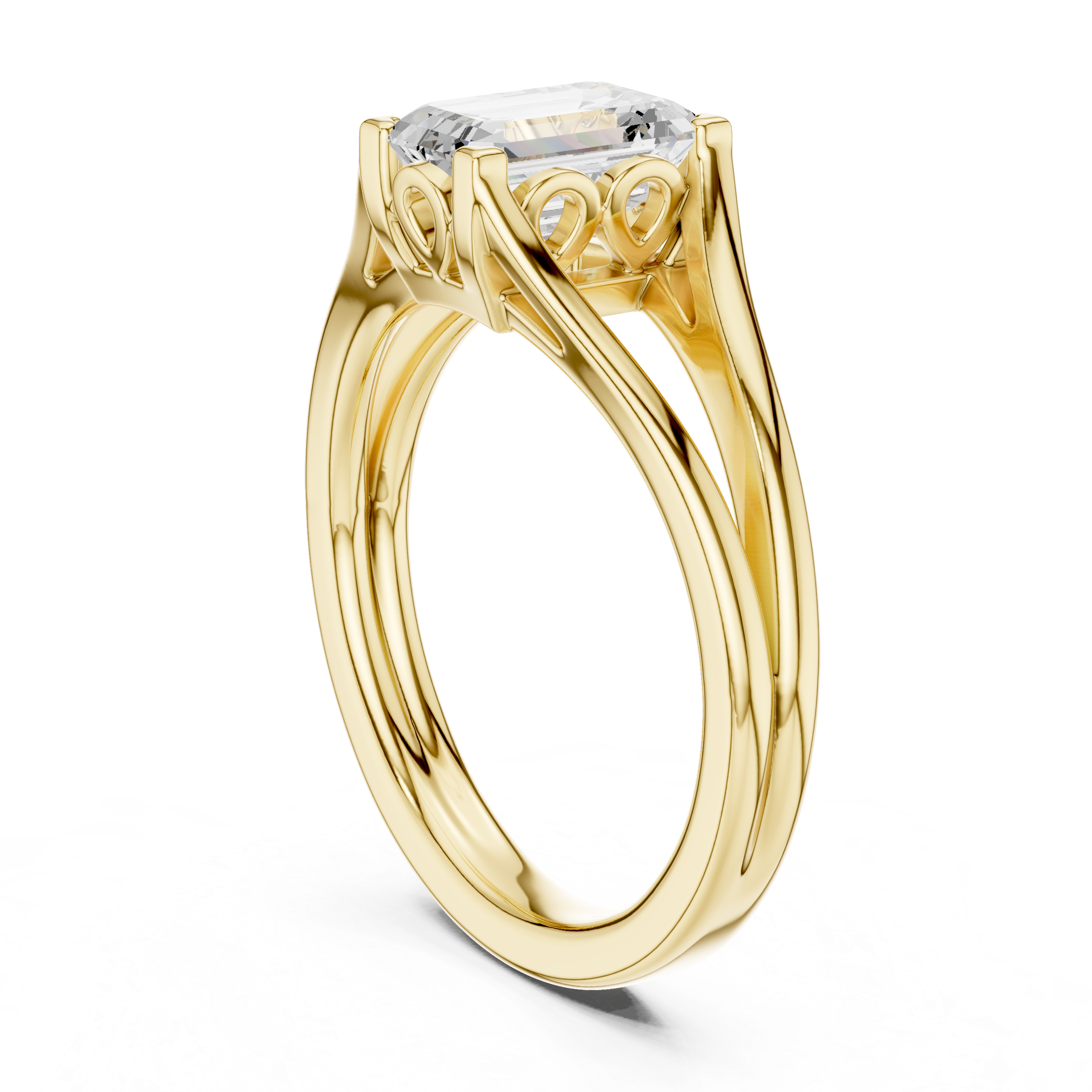 Opulent Round Brilliant Six Prong Lab Grown Diamond Ring