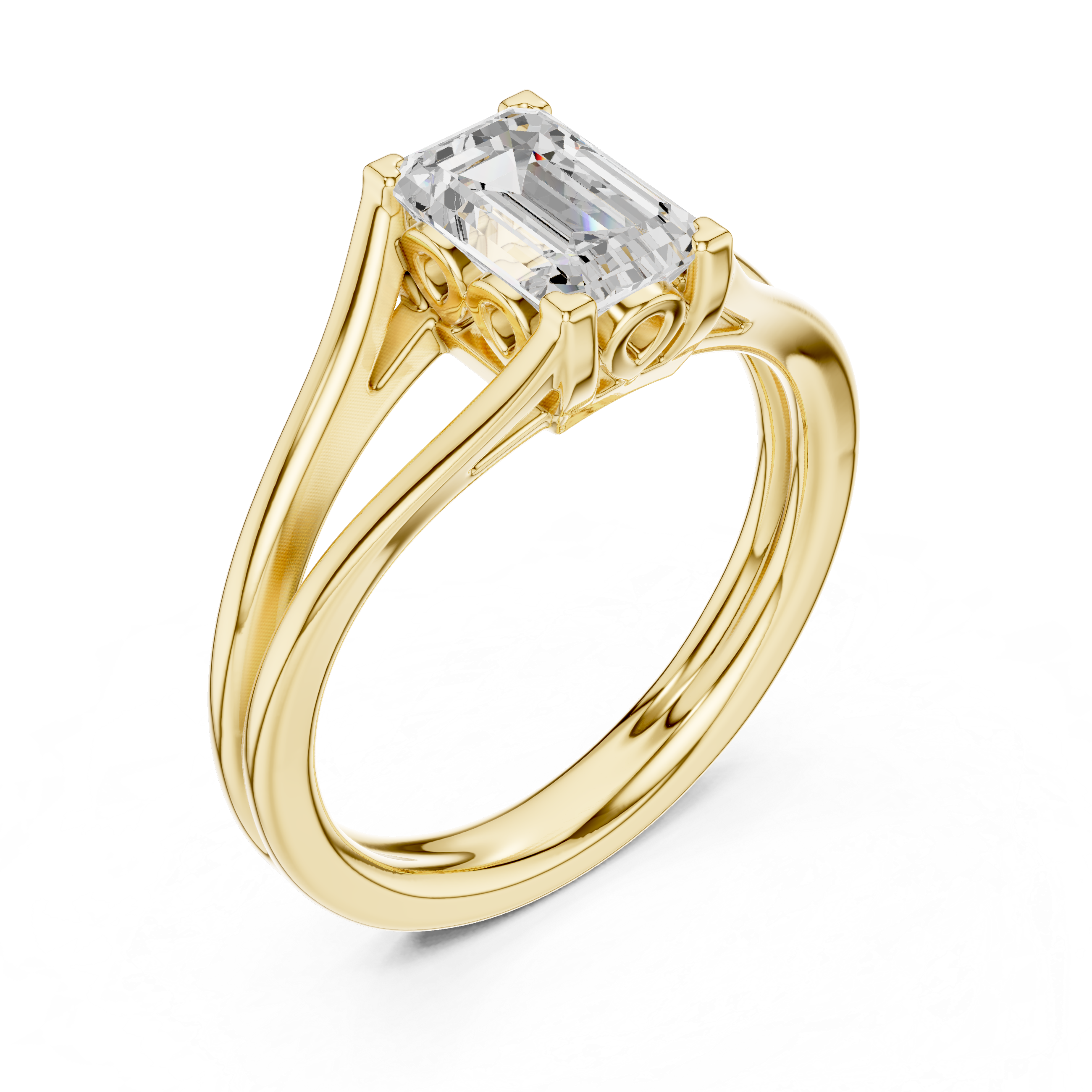 Opulent Round Brilliant Six Prong Lab Grown Diamond Ring