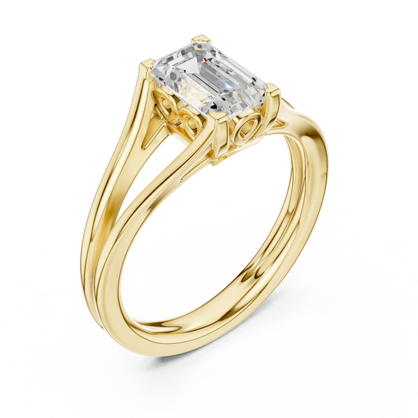 Opulent Round Brilliant Six Prong Lab Grown Diamond Ring