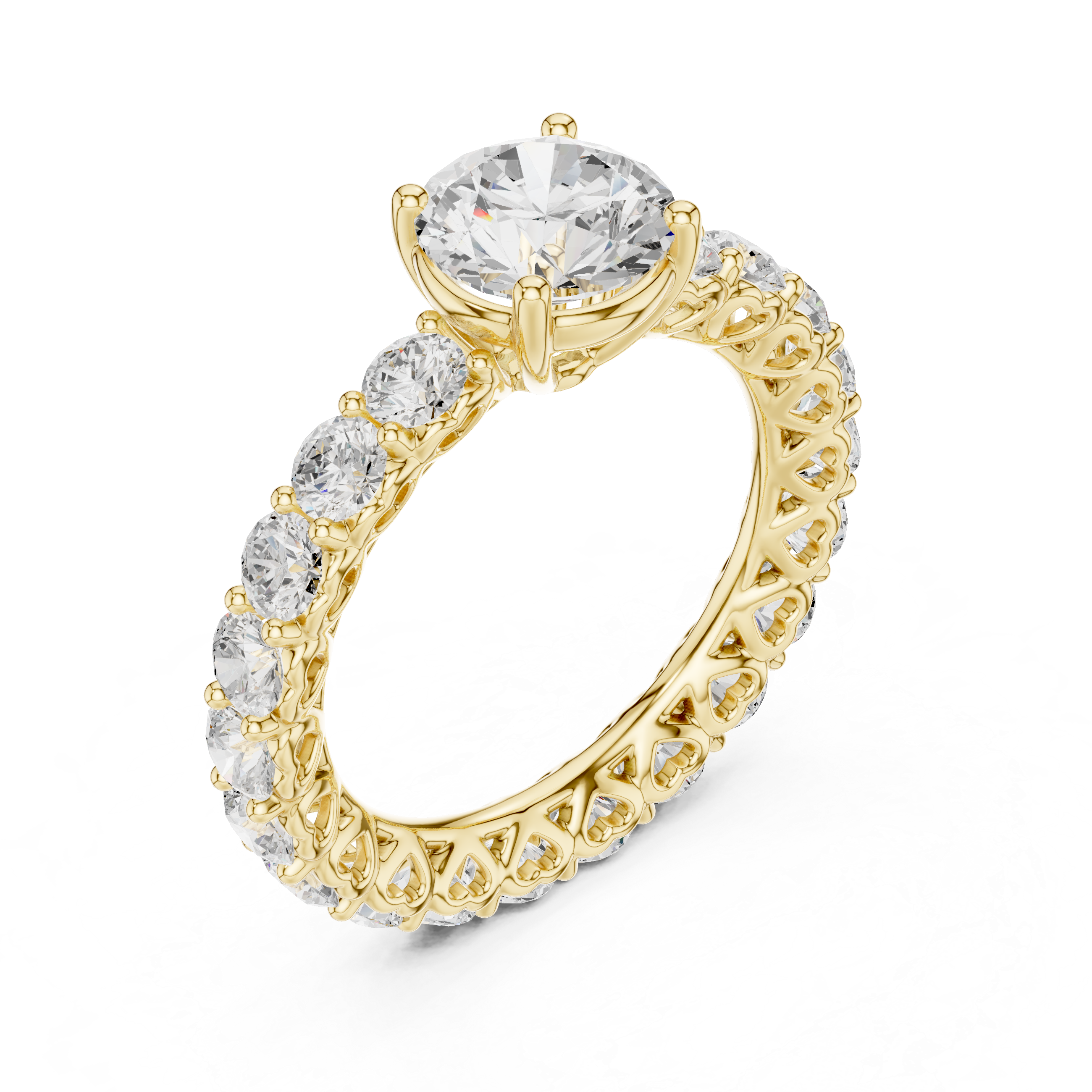 Gemma Hidden Accent Bridge Lab Grown Diamond Ring