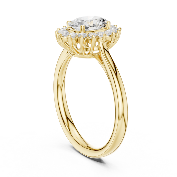 Thalia Cluster Floral Design Lab Grown Diamond Ring