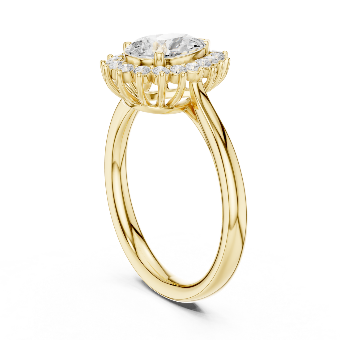 Ona Oval Cut Bezel Set Lab Grown Diamond Ring