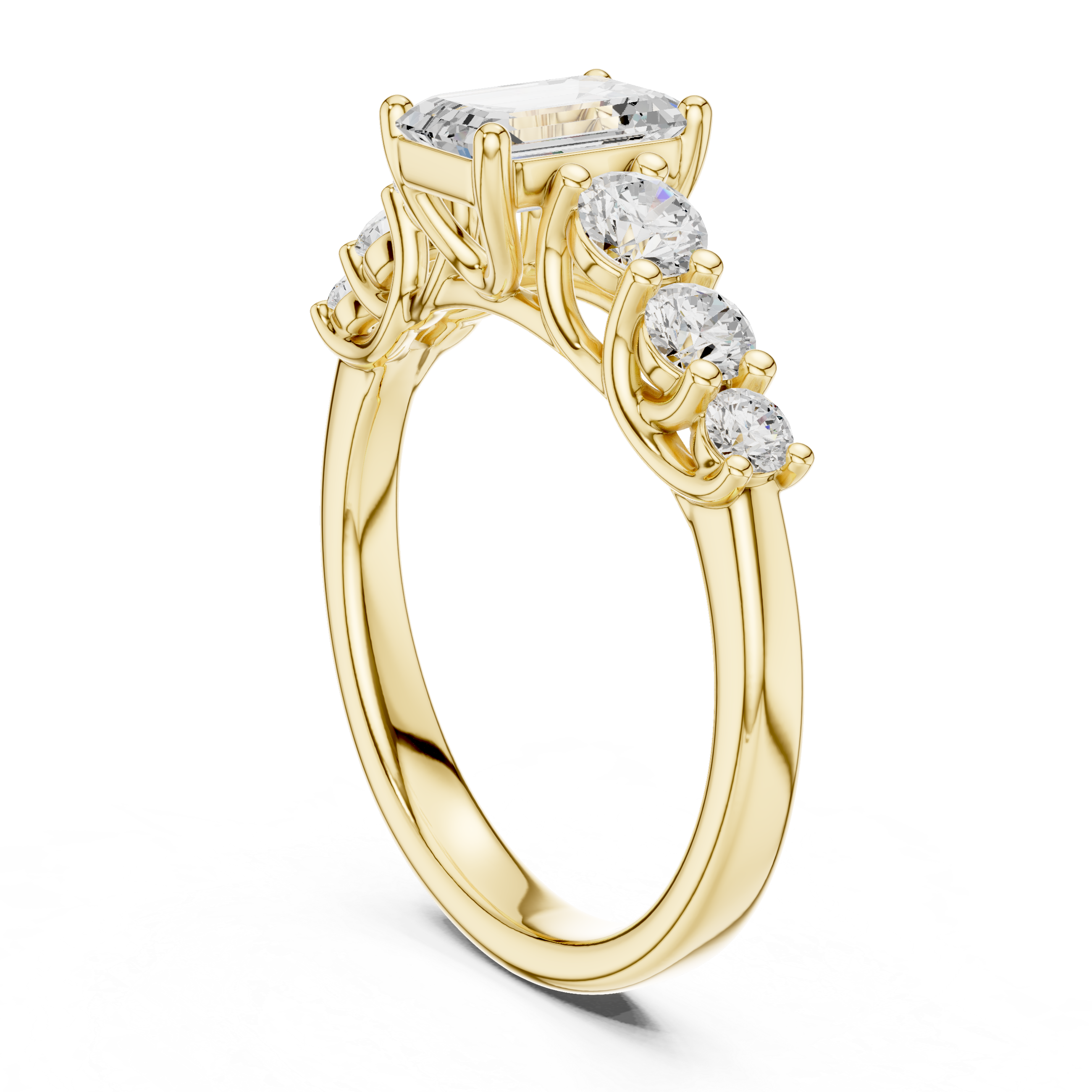 Zia Cushion Cut Three Stone Lab Grown Diamond Ring