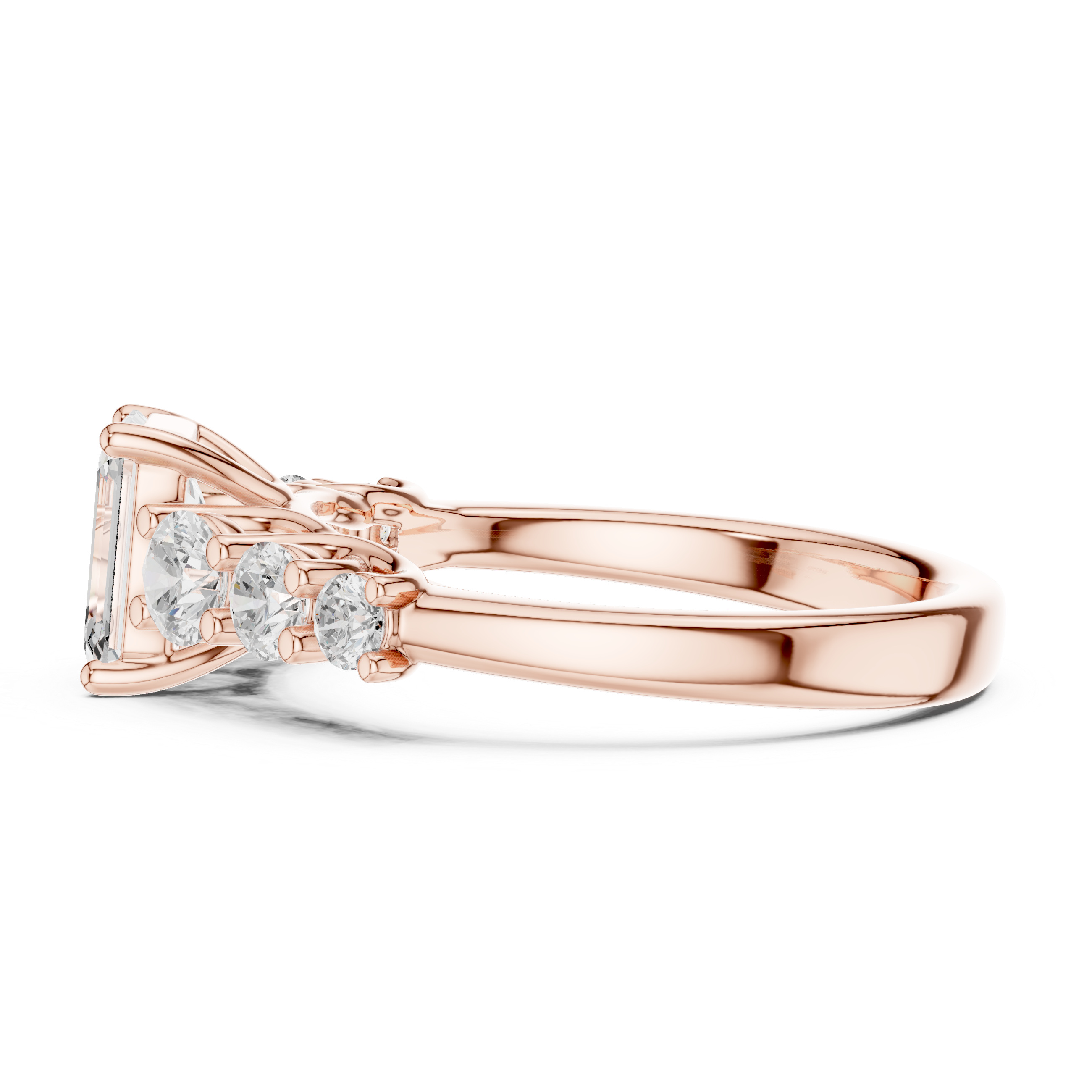 Zia Cushion Cut Three Stone Lab Grown Diamond Ring