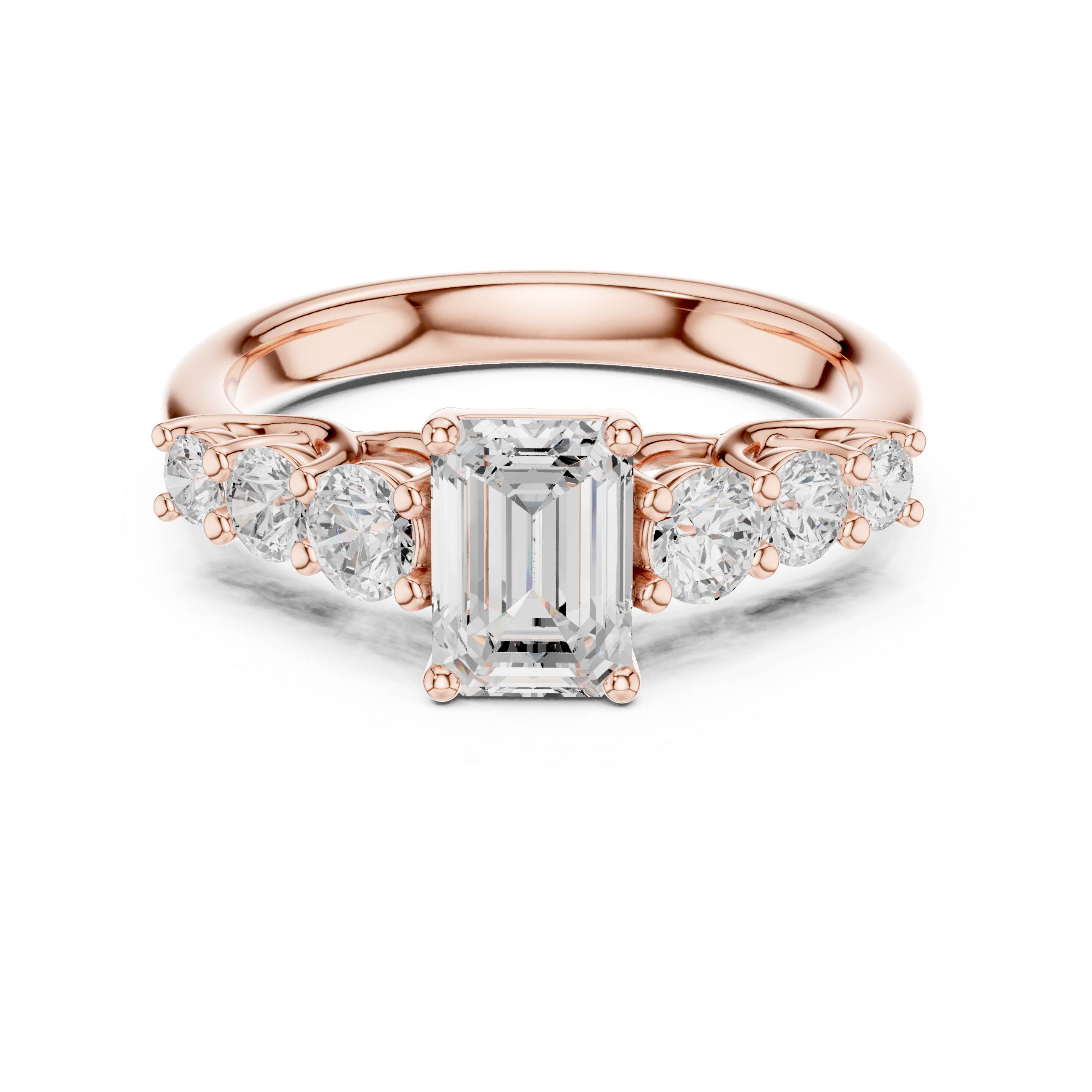 Zia Cushion Cut Three Stone Lab Grown Diamond Ring