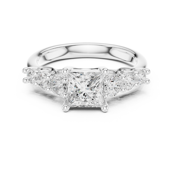 Tessa Asscher Cut Three Stone Lab Grown Diamond Ring