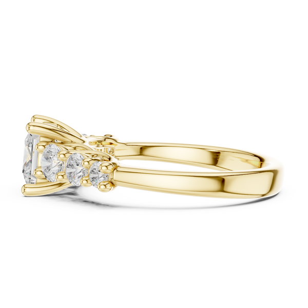 Tessa Asscher Cut Three Stone Lab Grown Diamond Ring