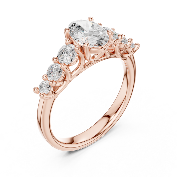 Kiara Princess Cut Pave Lab Grown Diamond Ring
