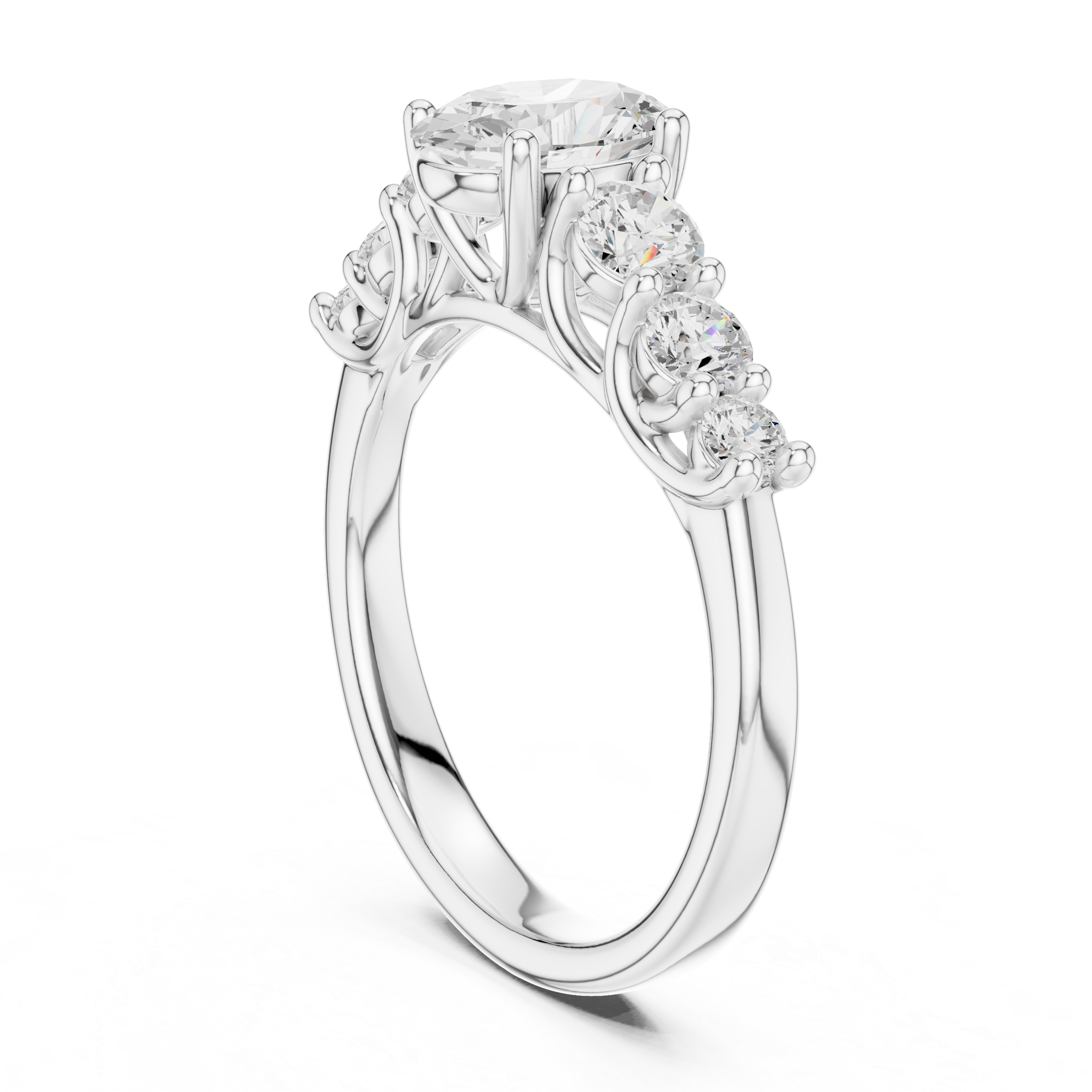 Kiara Princess Cut Pave Lab Grown Diamond Ring