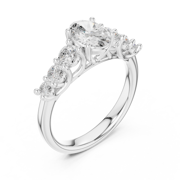 Kiara Princess Cut Pave Lab Grown Diamond Ring