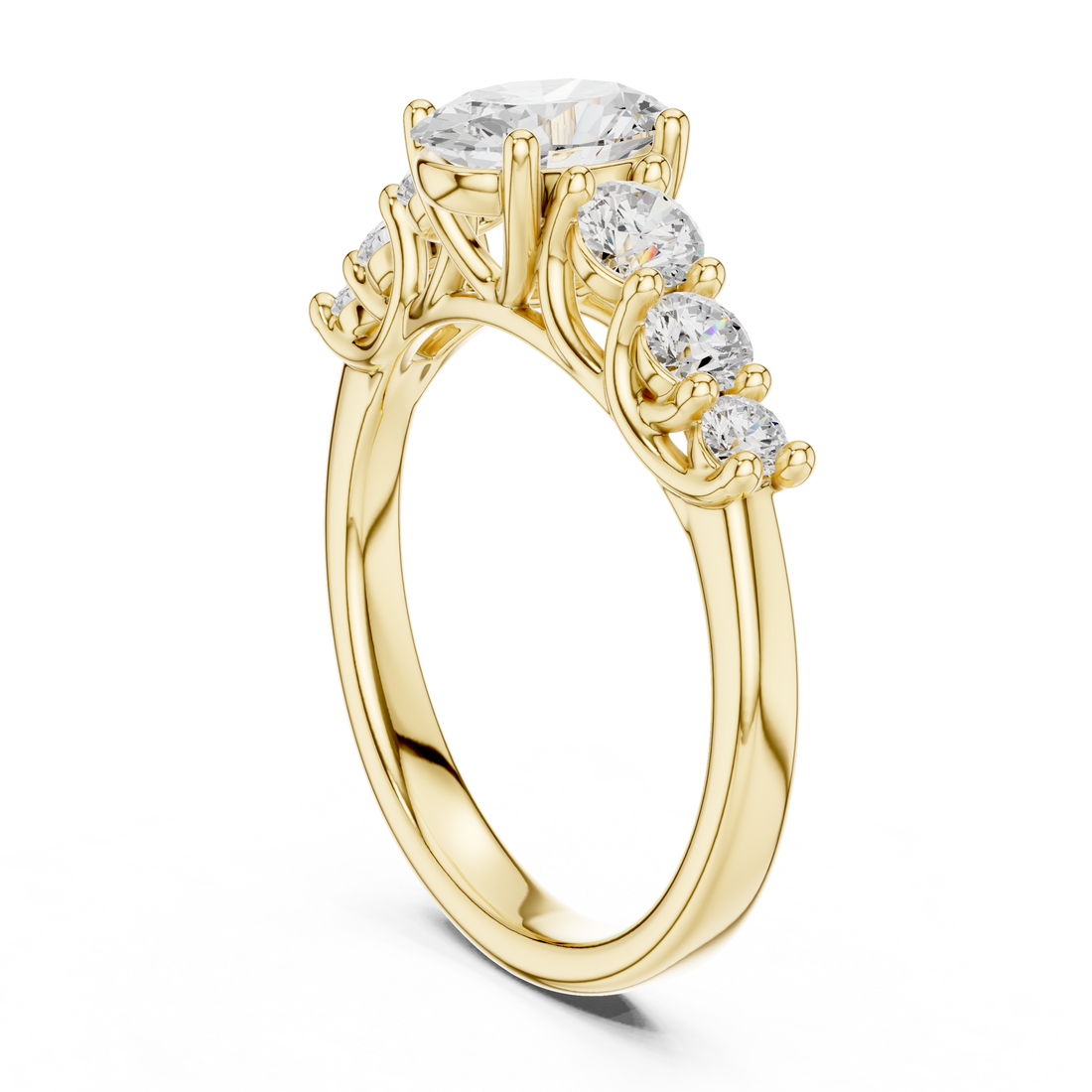 Kiara Princess Cut Pave Lab Grown Diamond Ring