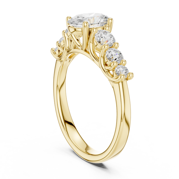 Kiara Princess Cut Pave Lab Grown Diamond Ring