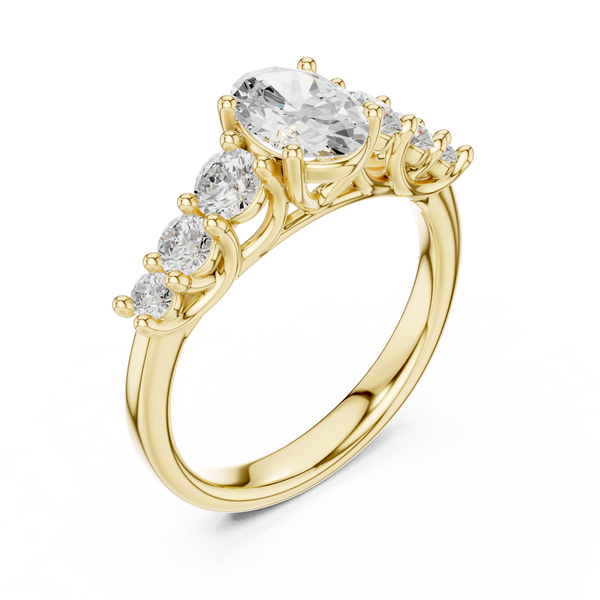 Kiara Princess Cut Pave Lab Grown Diamond Ring