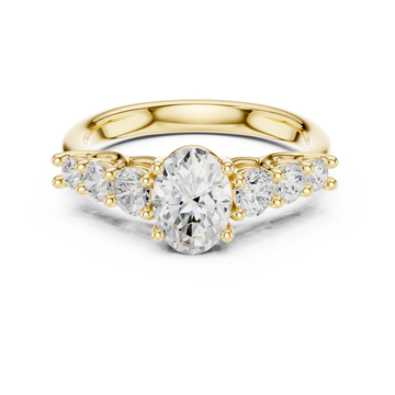 Kiara Princess Cut Pave Lab Grown Diamond Ring