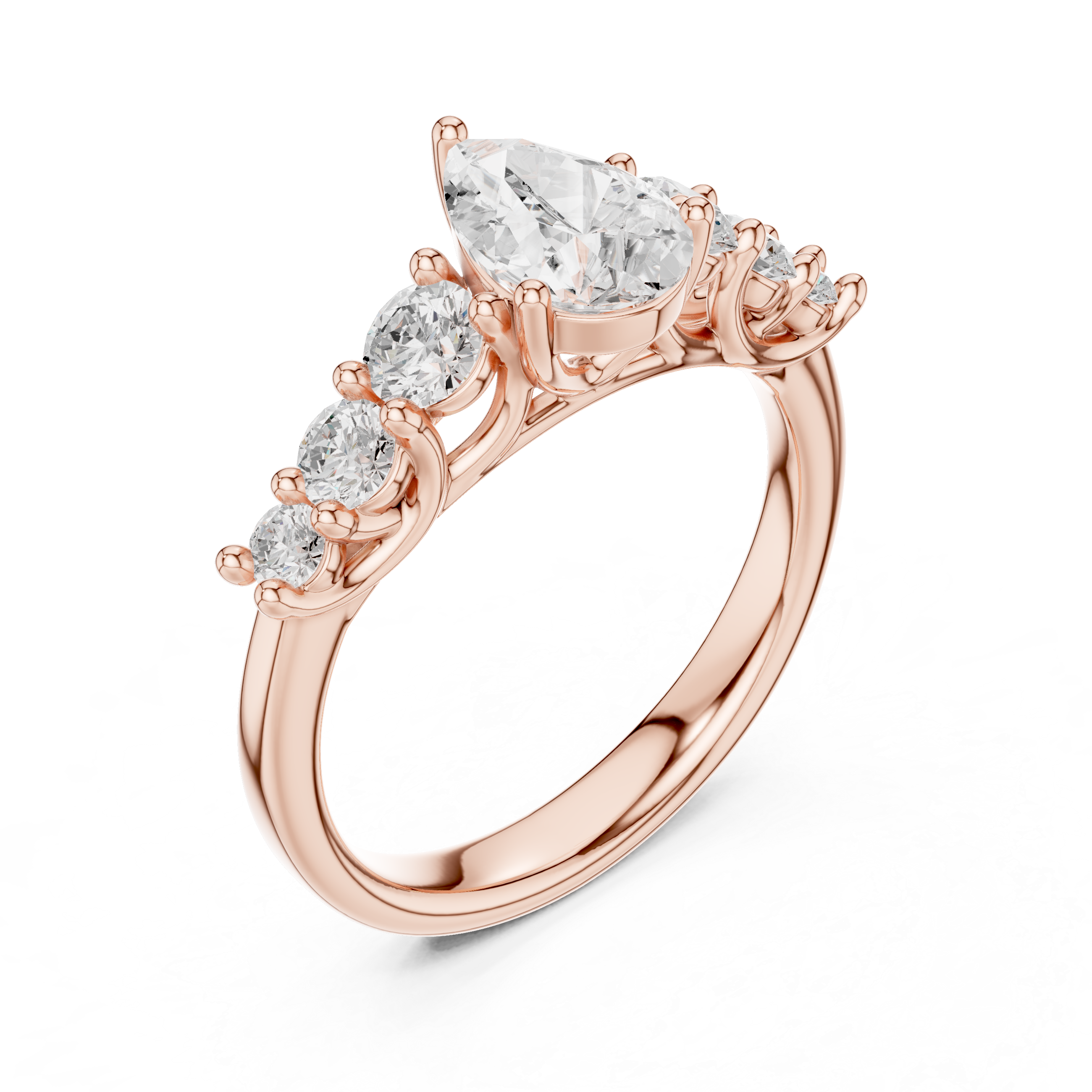 Lyra Petite Tapered Band Lab Grown Diamond Ring