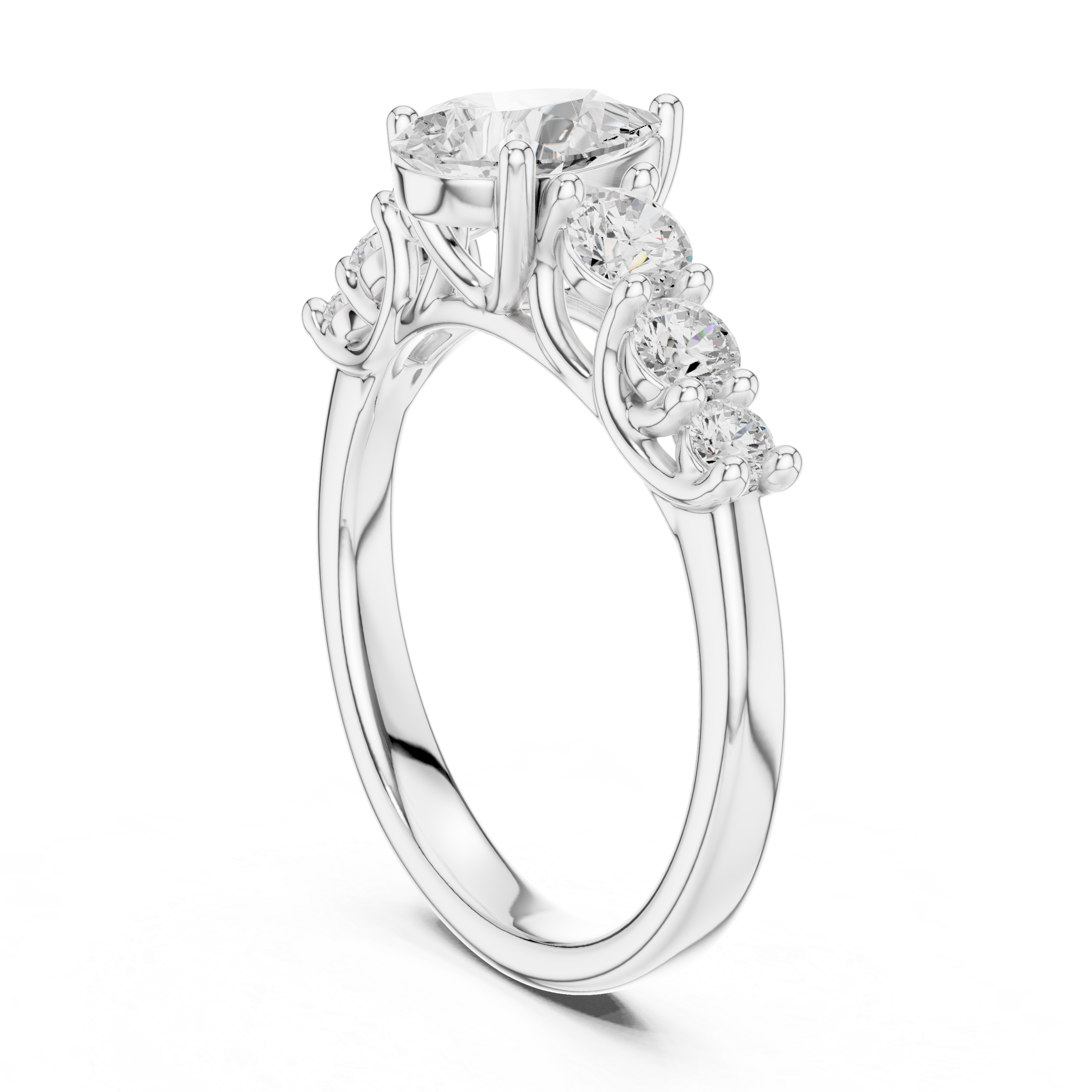 Lyra Petite Tapered Band Lab Grown Diamond Ring
