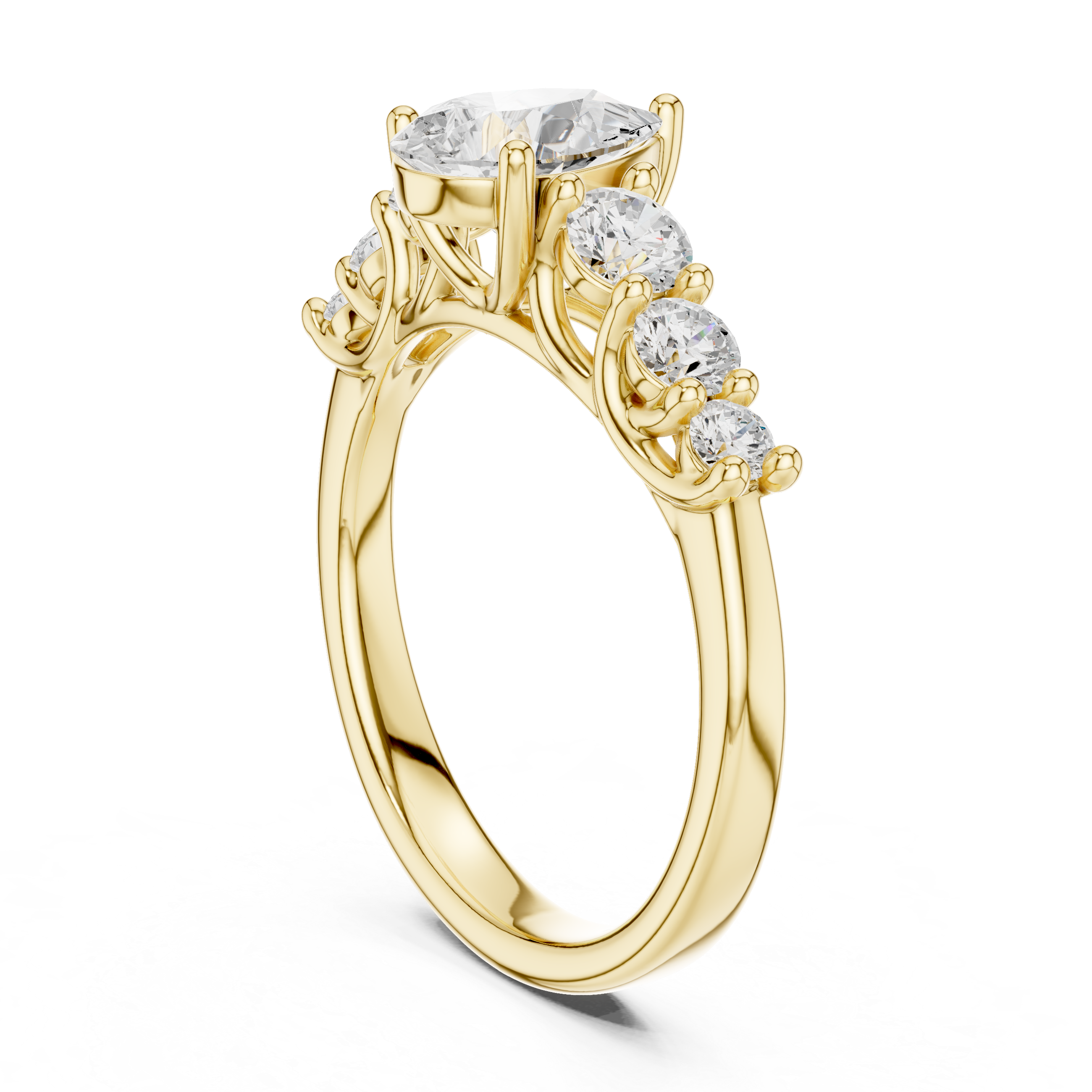 Lyra Petite Tapered Band Lab Grown Diamond Ring