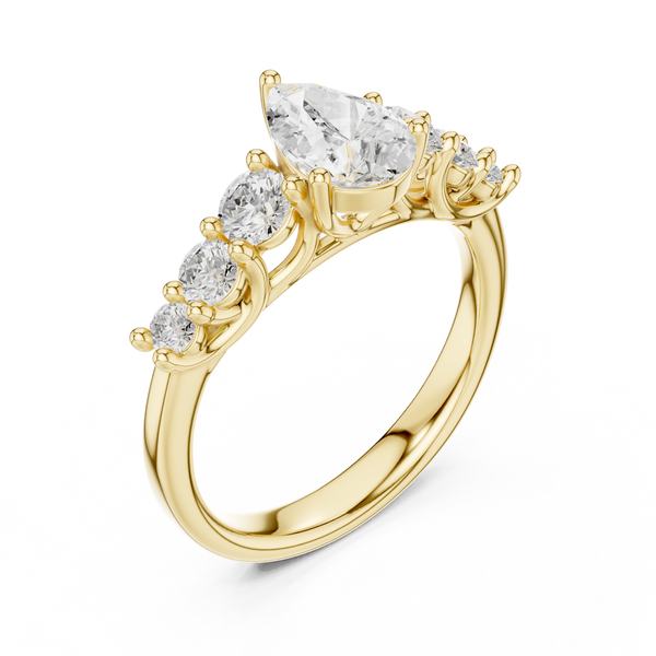 Lyra Petite Tapered Band Lab Grown Diamond Ring
