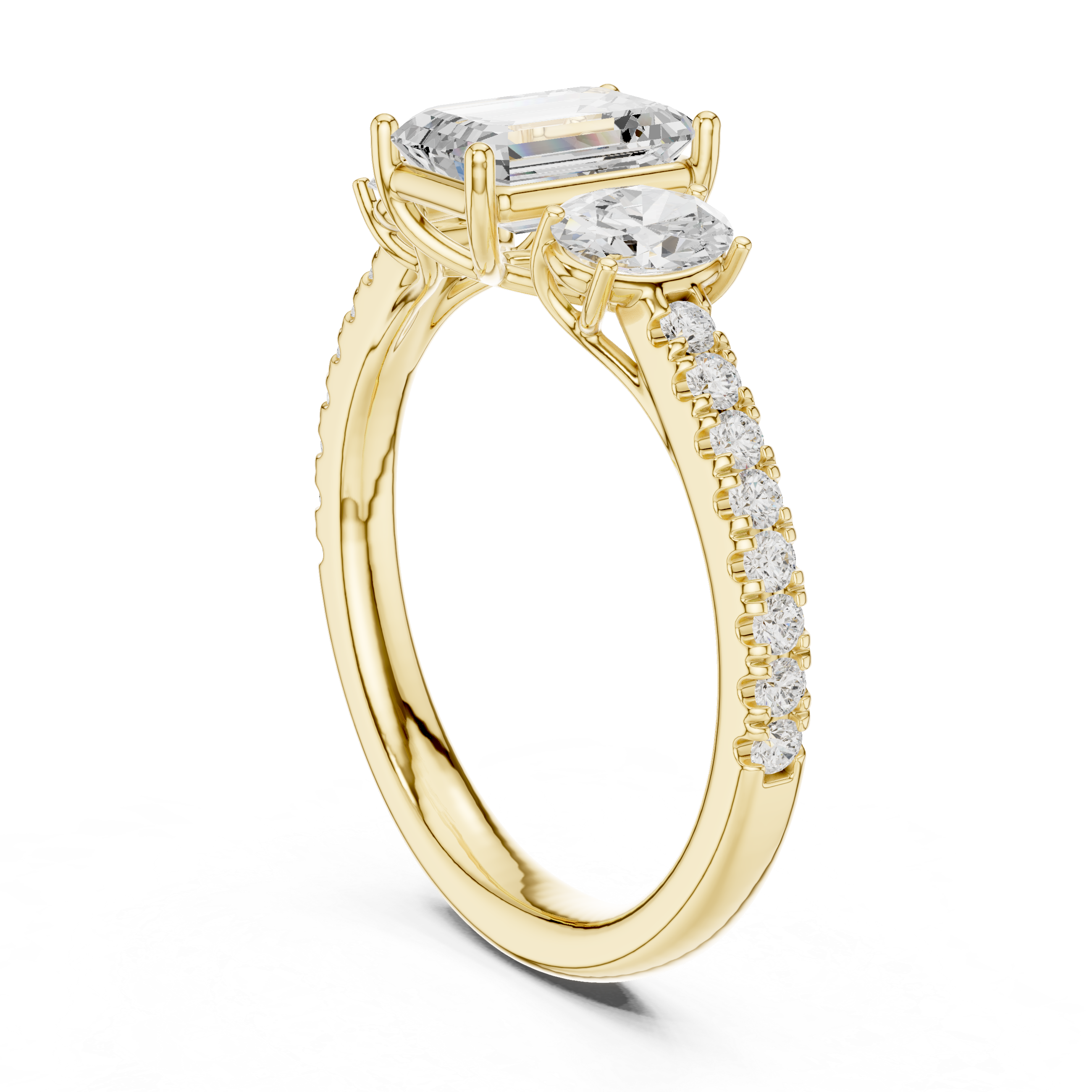 Zenith Elongated Cushion Cut Lab Grown Diamond Ring