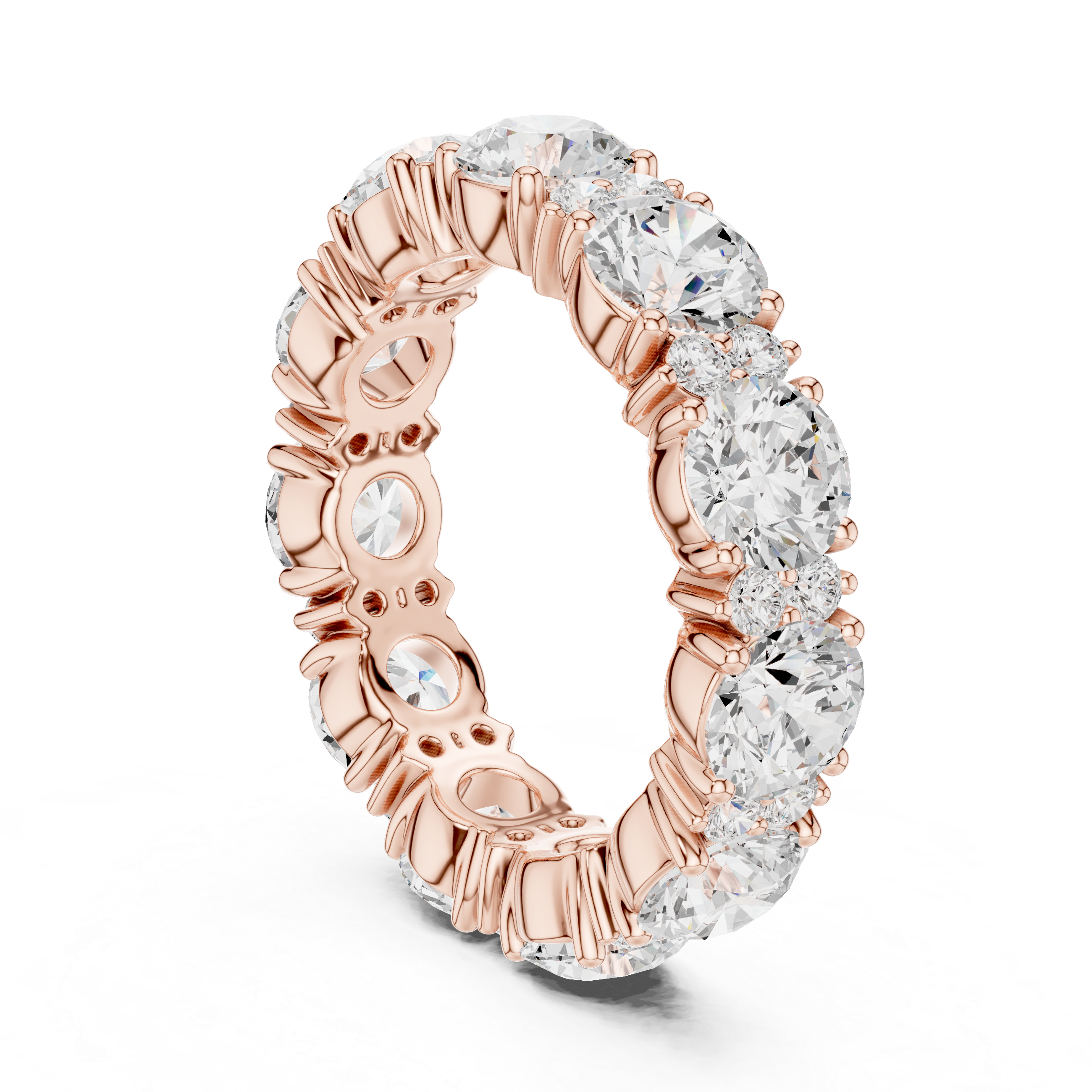 Siren Chevron Curved Matching Lab Grown Diamond Ring