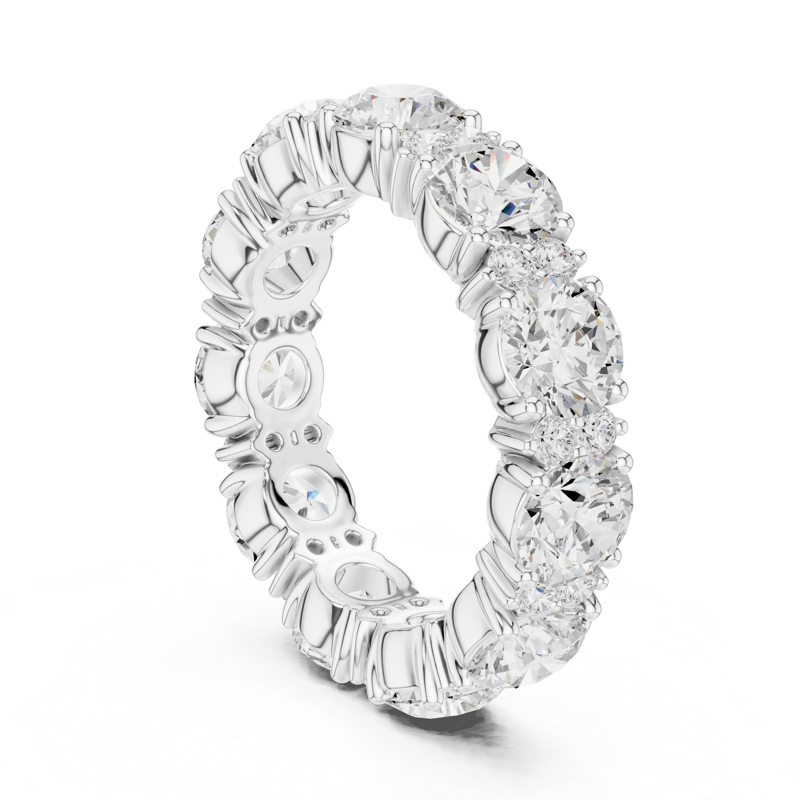 Siren Chevron Curved Matching Lab Grown Diamond Ring