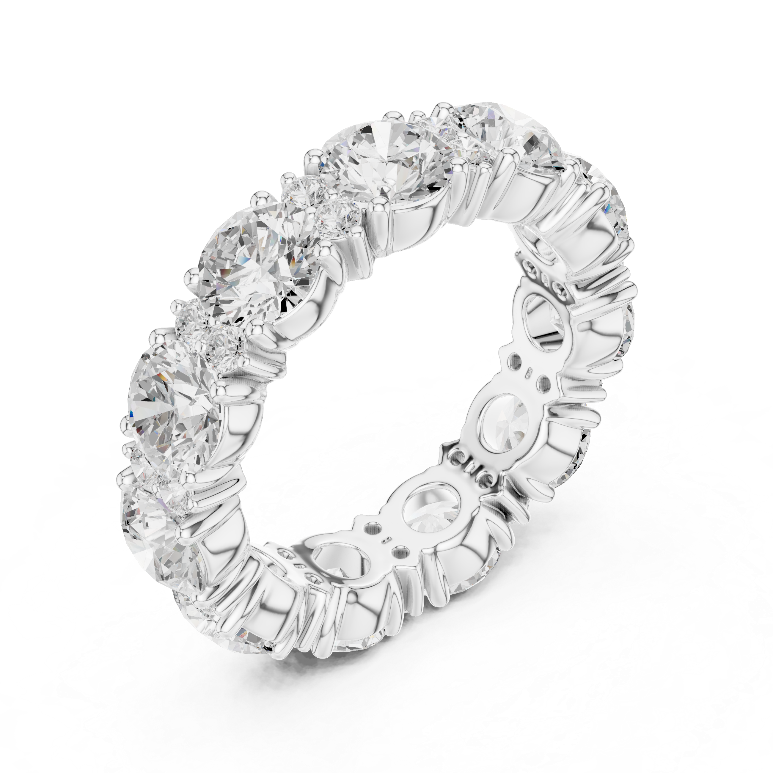 Siren Chevron Curved Matching Lab Grown Diamond Ring