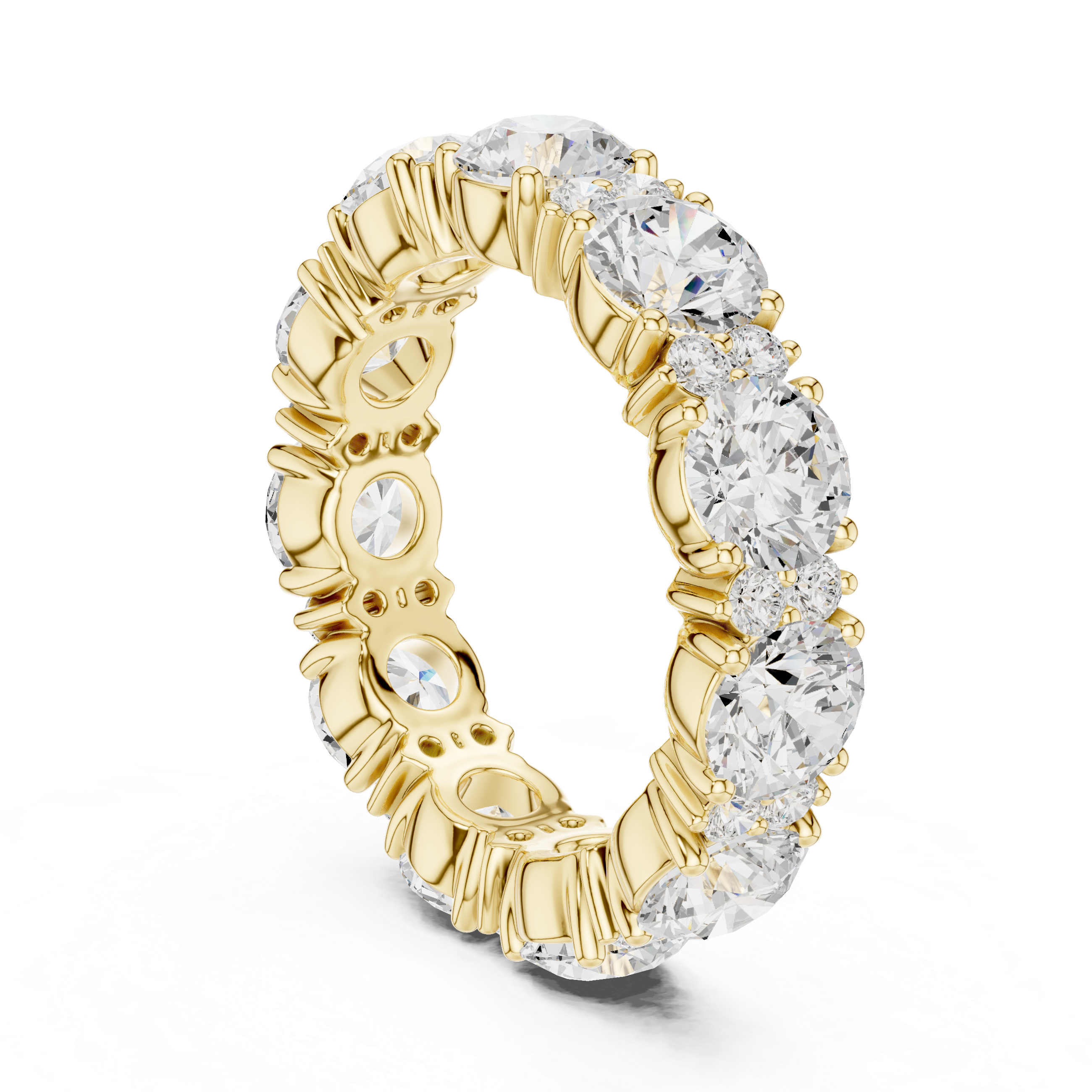 Siren Chevron Curved Matching Lab Grown Diamond Ring