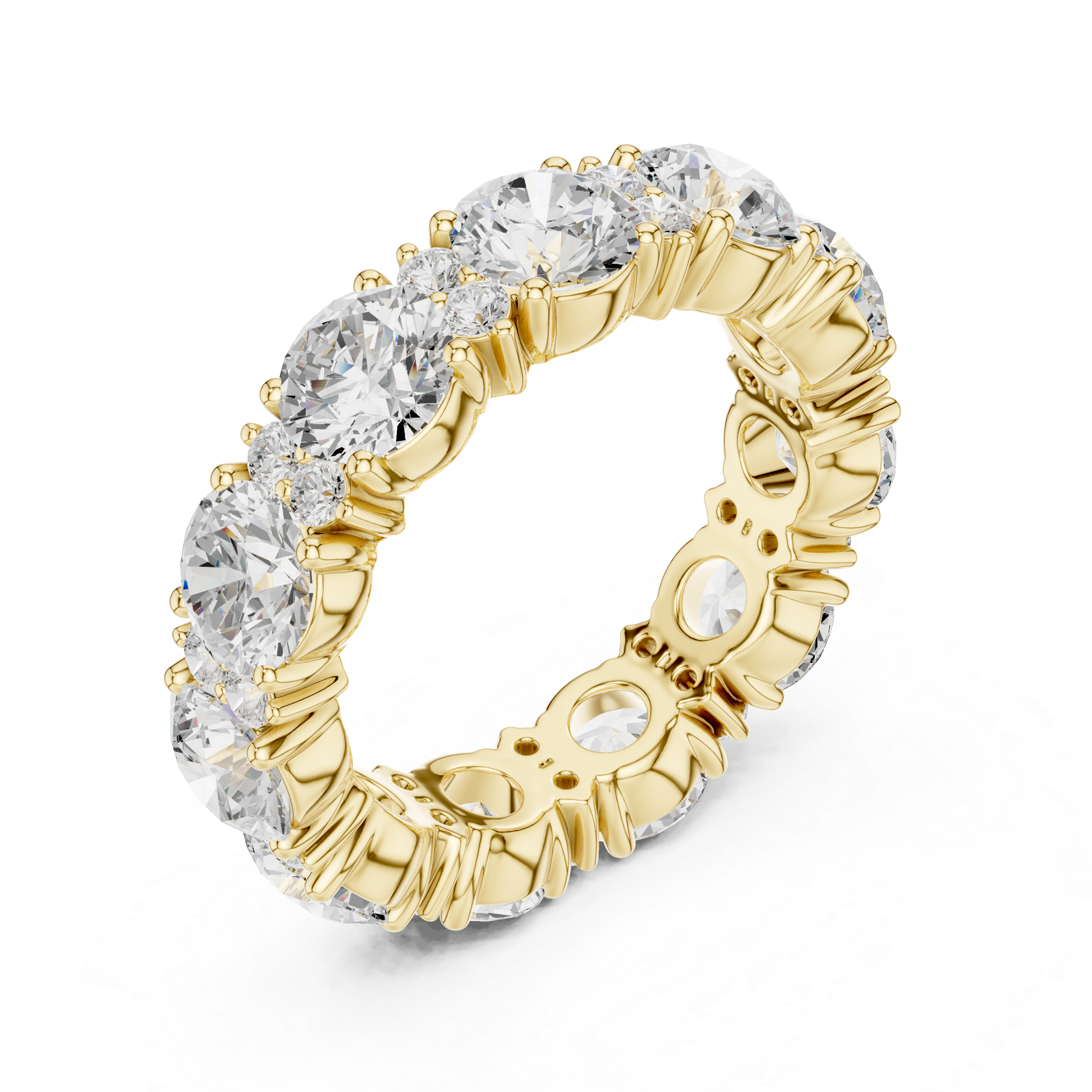 Siren Chevron Curved Matching Lab Grown Diamond Ring