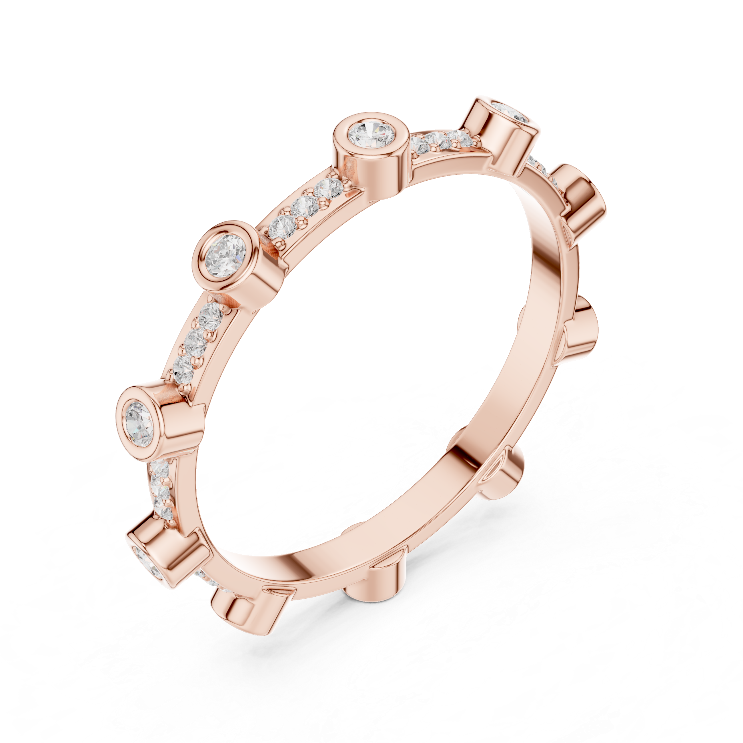 Vivienne French V Pave Lab Grown Diamond Ring