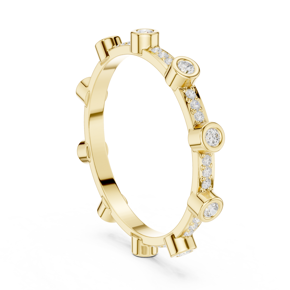 Vivienne French V Pave Lab Grown Diamond Ring