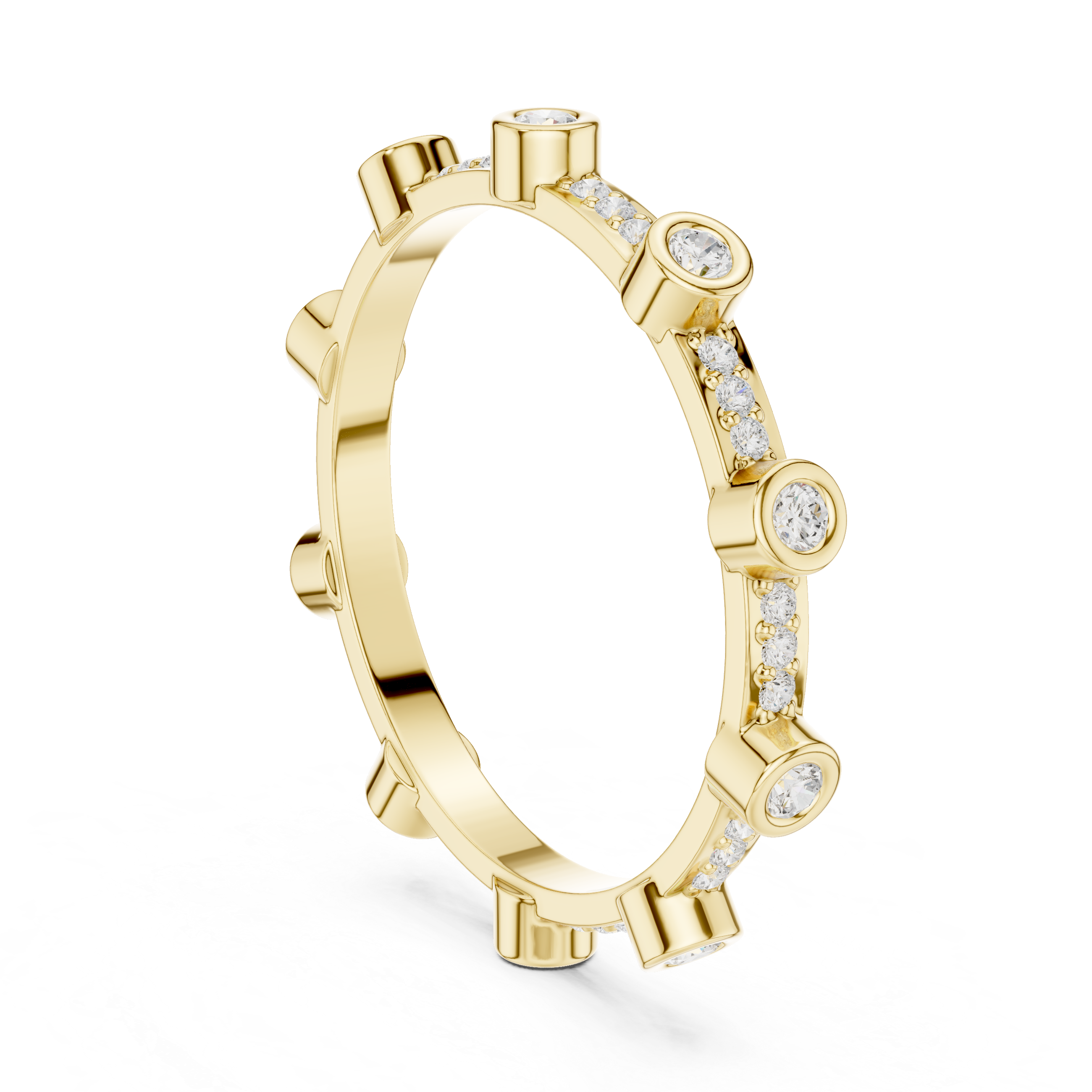 Vivienne French V Pave Lab Grown Diamond Ring